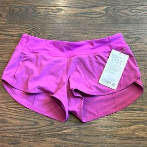 NWT lululemon speed up short 2.5” lines